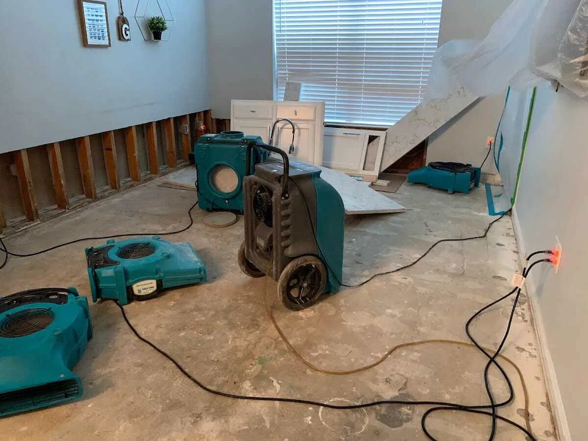 Dehumidifier in flood-cut room for Water Extraction & Removal in South Brooksville
